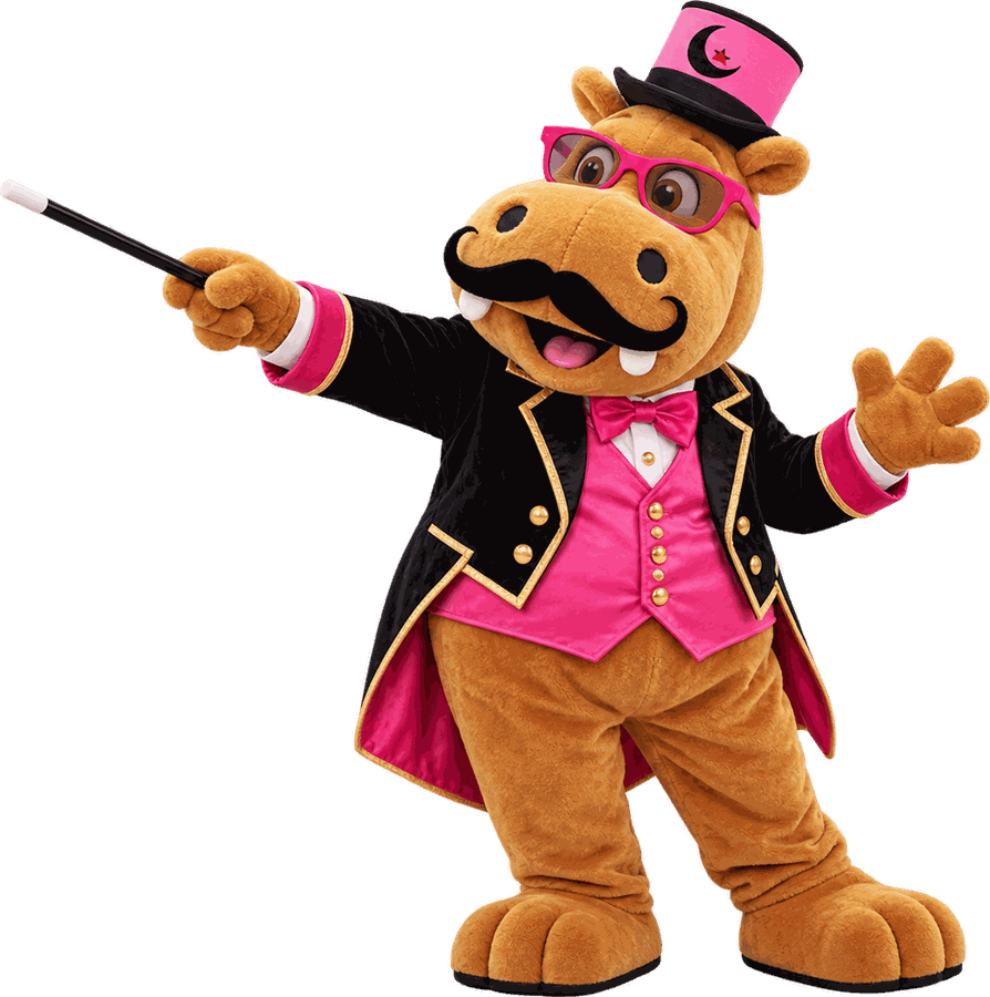 Mr Dream, la mascotte Dreamers, indica le esperienze con la bacchetta magica